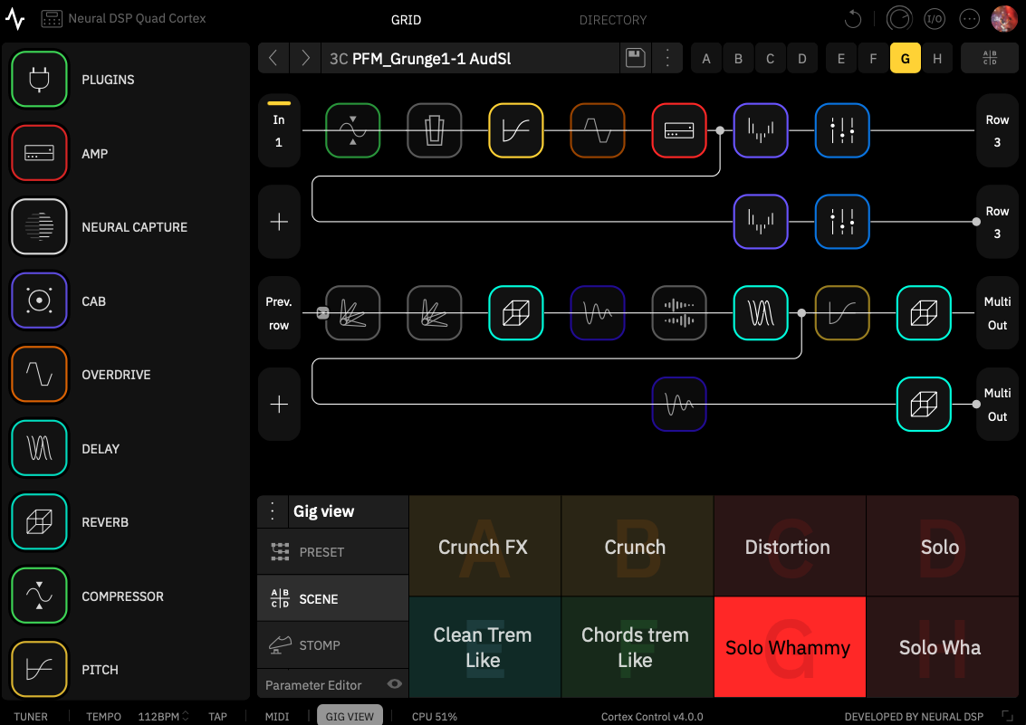 PFM_GRUNGE ALTERNATIVE ROCK PACK - 4 Presets - 4 Cab IR Included - 32 Scenes