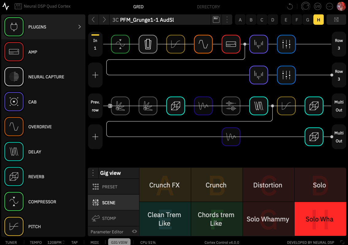 PFM_GRUNGE ALTERNATIVE ROCK PACK - 4 Presets - 4 Cab IR Included - 32 Scenes